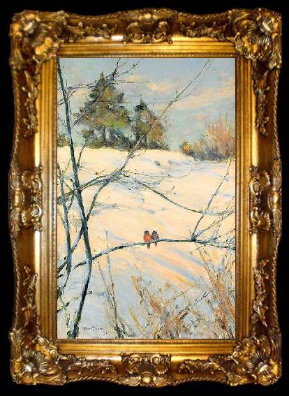 framed  Karl Nordstrom Winter Scene from Skansen, ta009-2